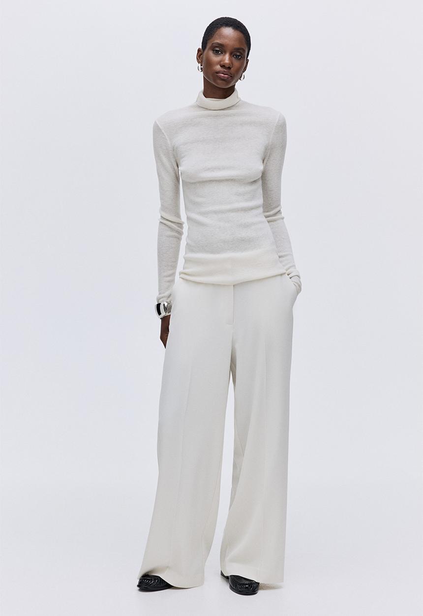 H&M - Wide trousers - white