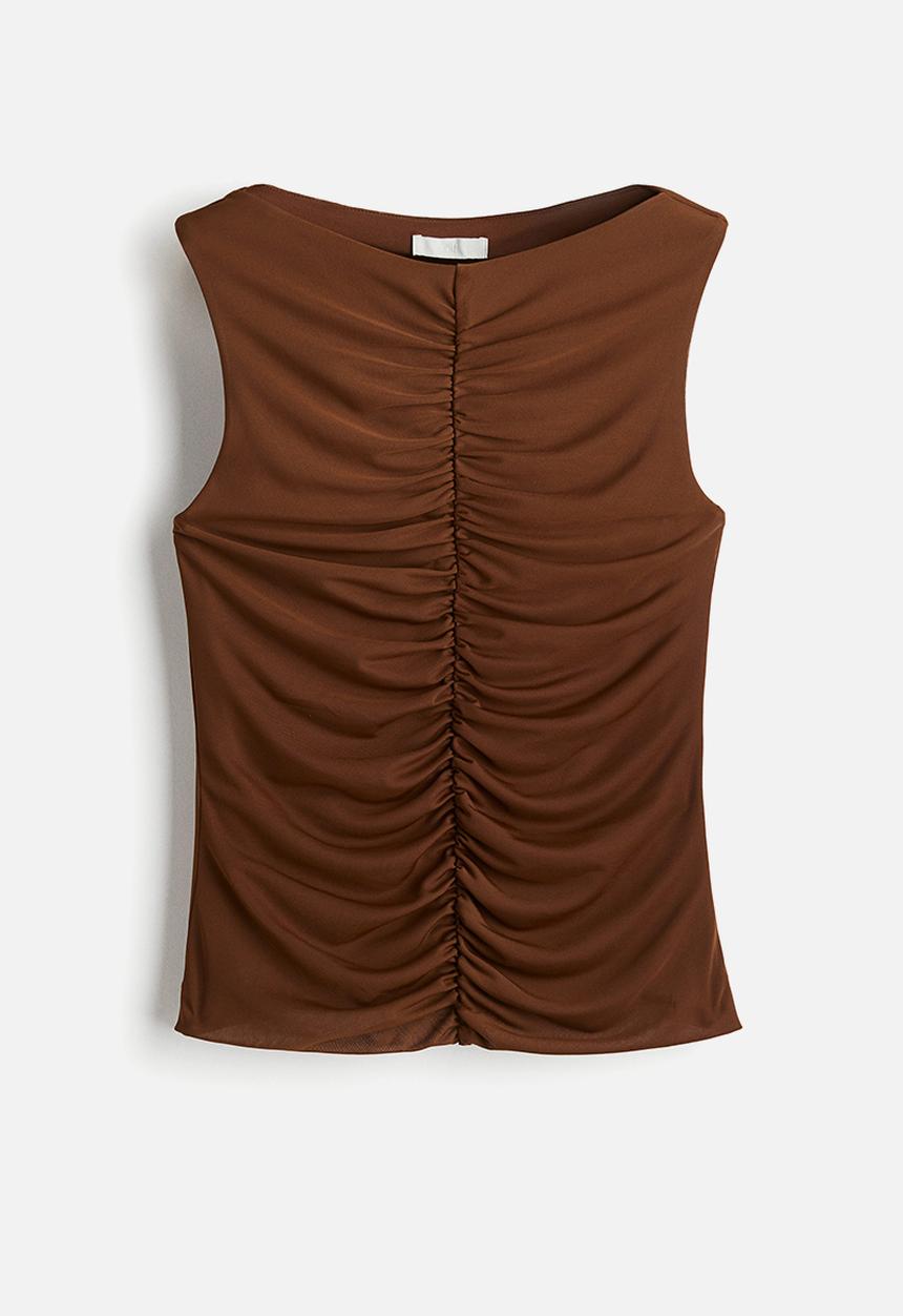 H&M - Ruched top - brown