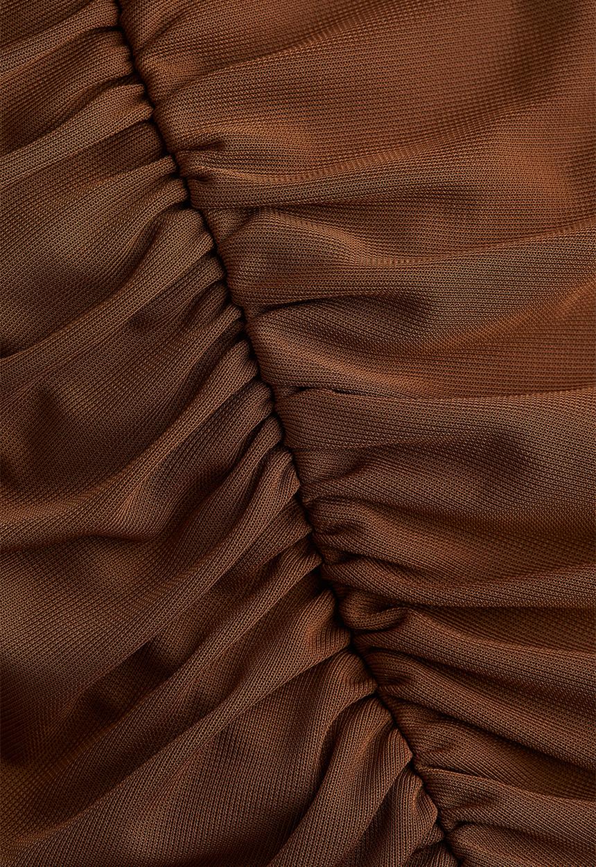 H&M - Ruched top - brown