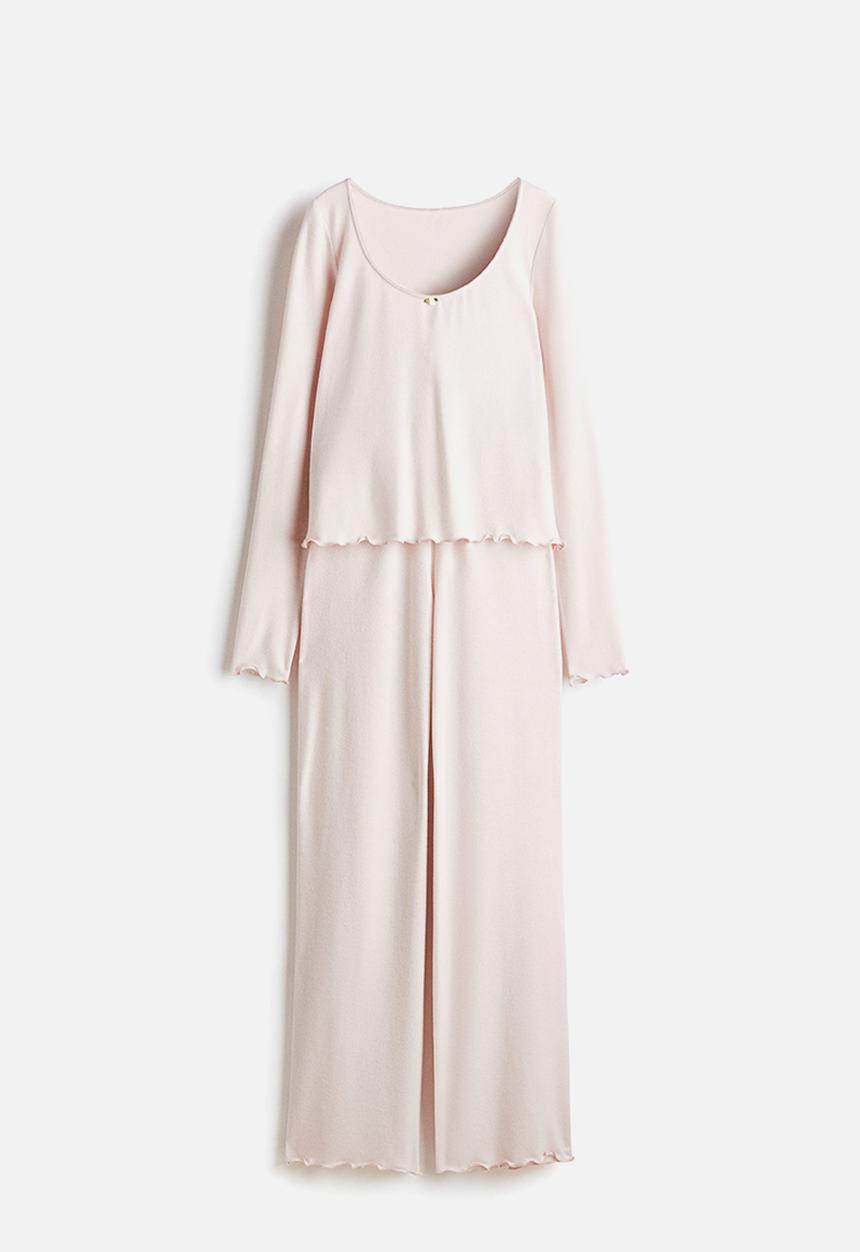 H&M - Brushed jersey pyjamas - pale pink