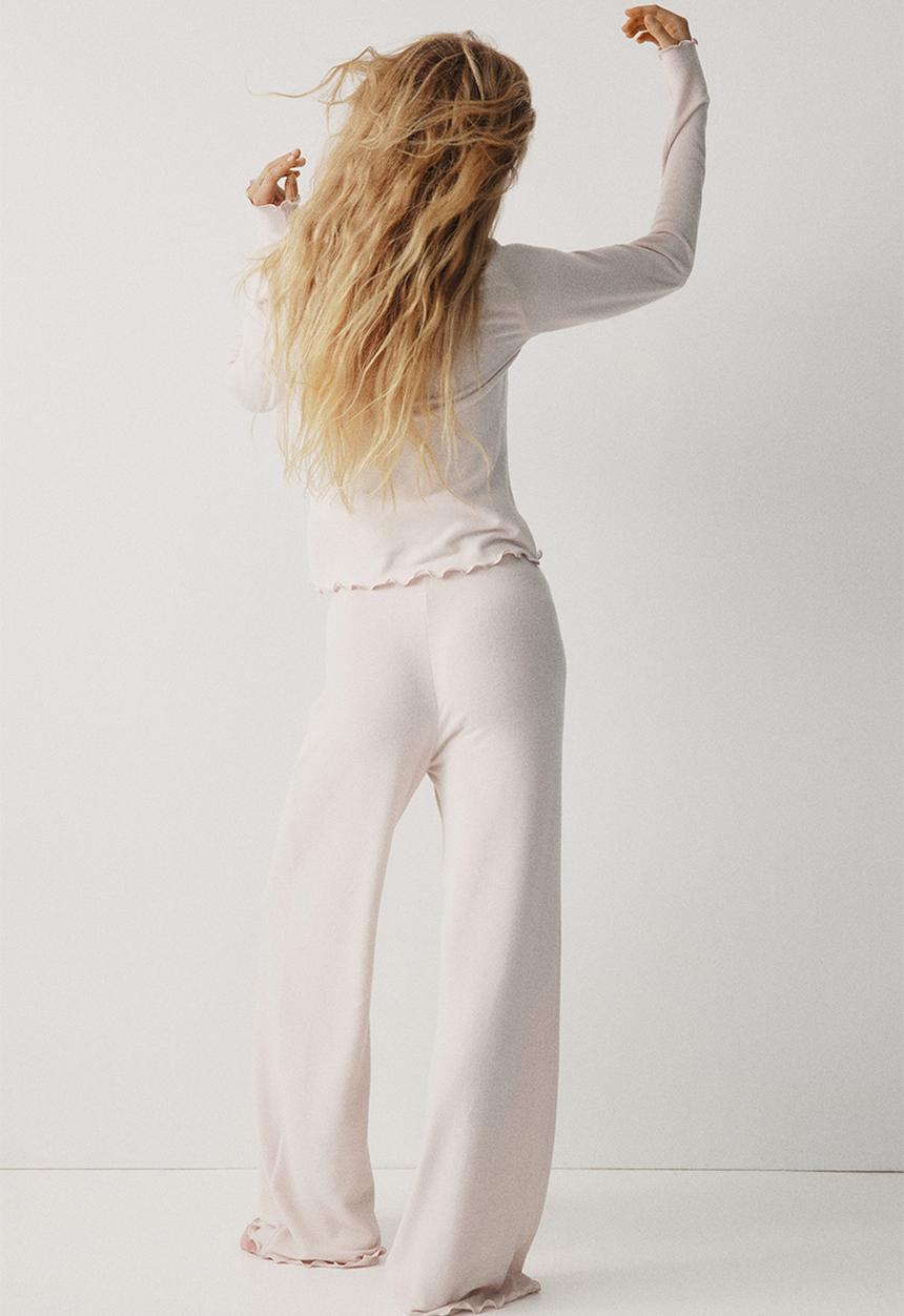 H&M - Brushed jersey pyjamas - pale pink