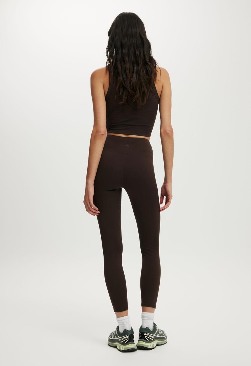 Cotton On - Ultra Soft Contour 7/8 Length Tight - French Roast