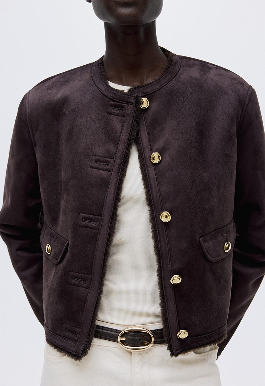 H&M - Pile-lined jacket - dark brown