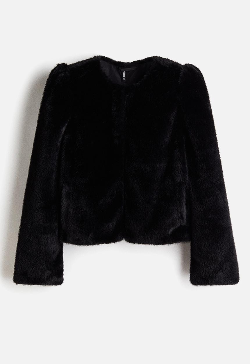 H&M - Fluffy jacket - black