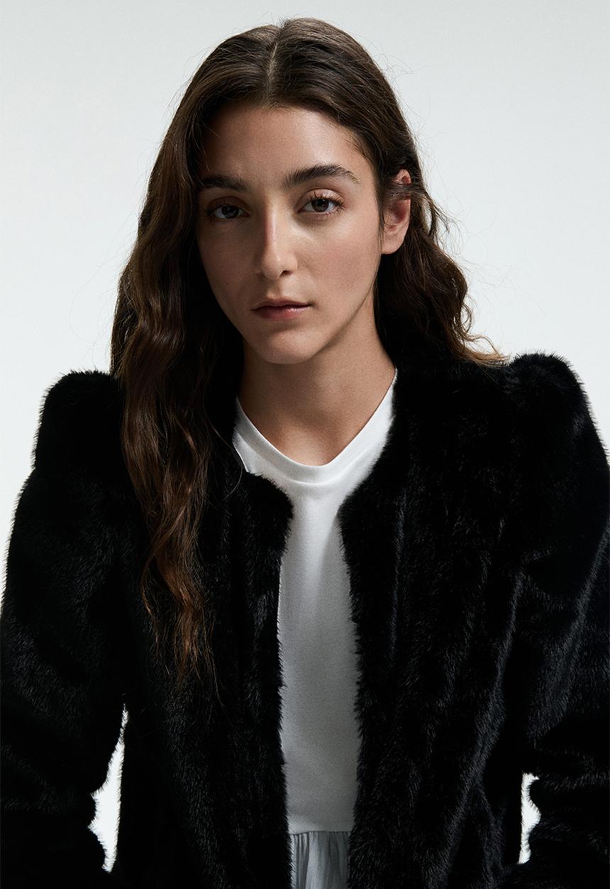 H&M - Fluffy jacket - black