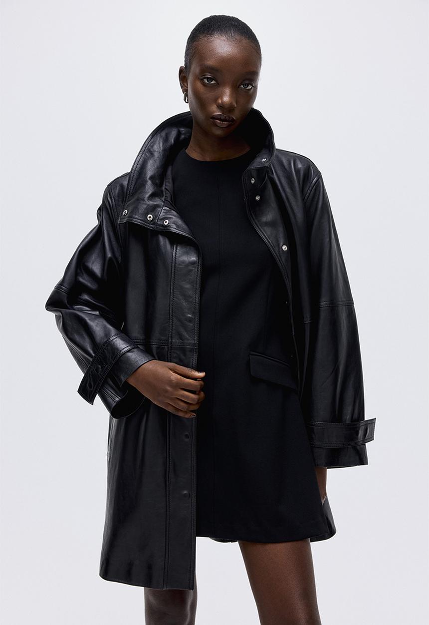 H&M - Shoulder-pad dress - black