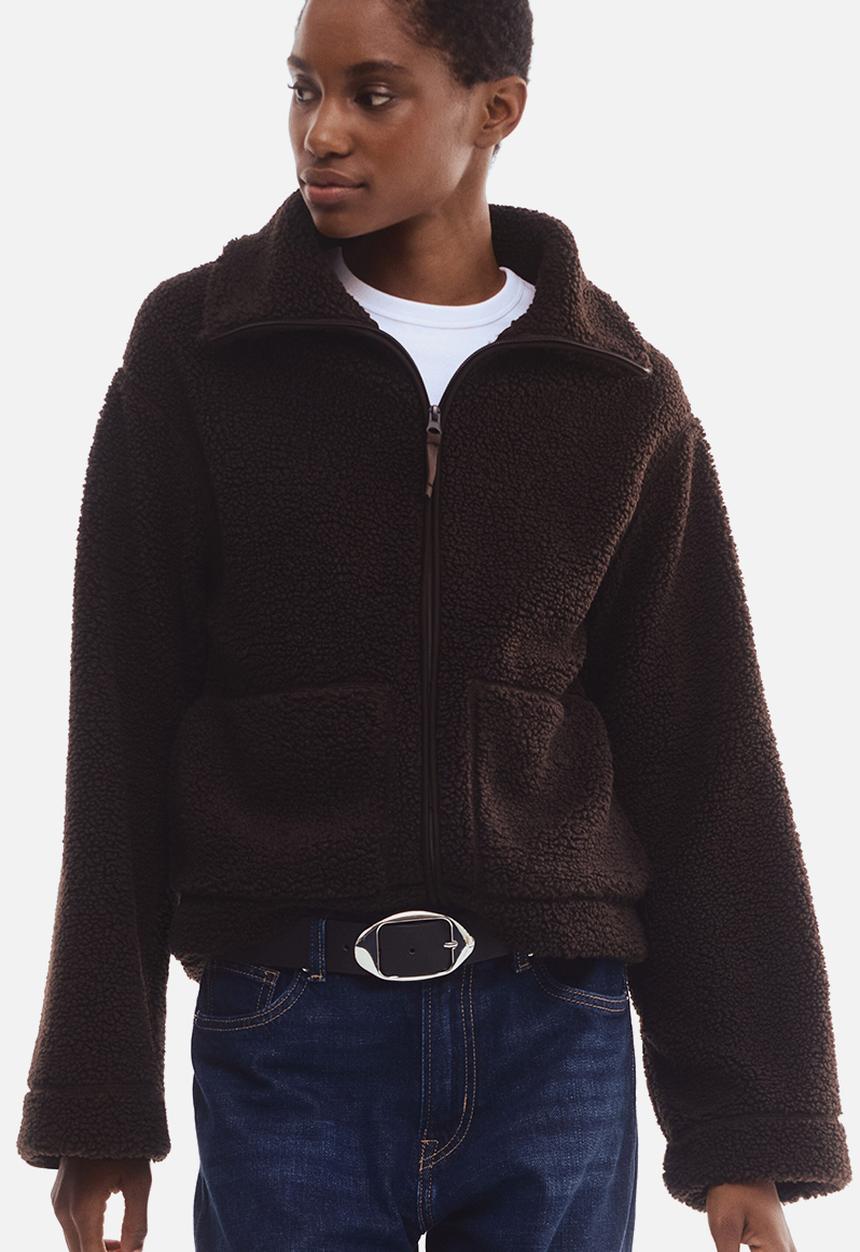 H&M - Teddy jacket - dark brown