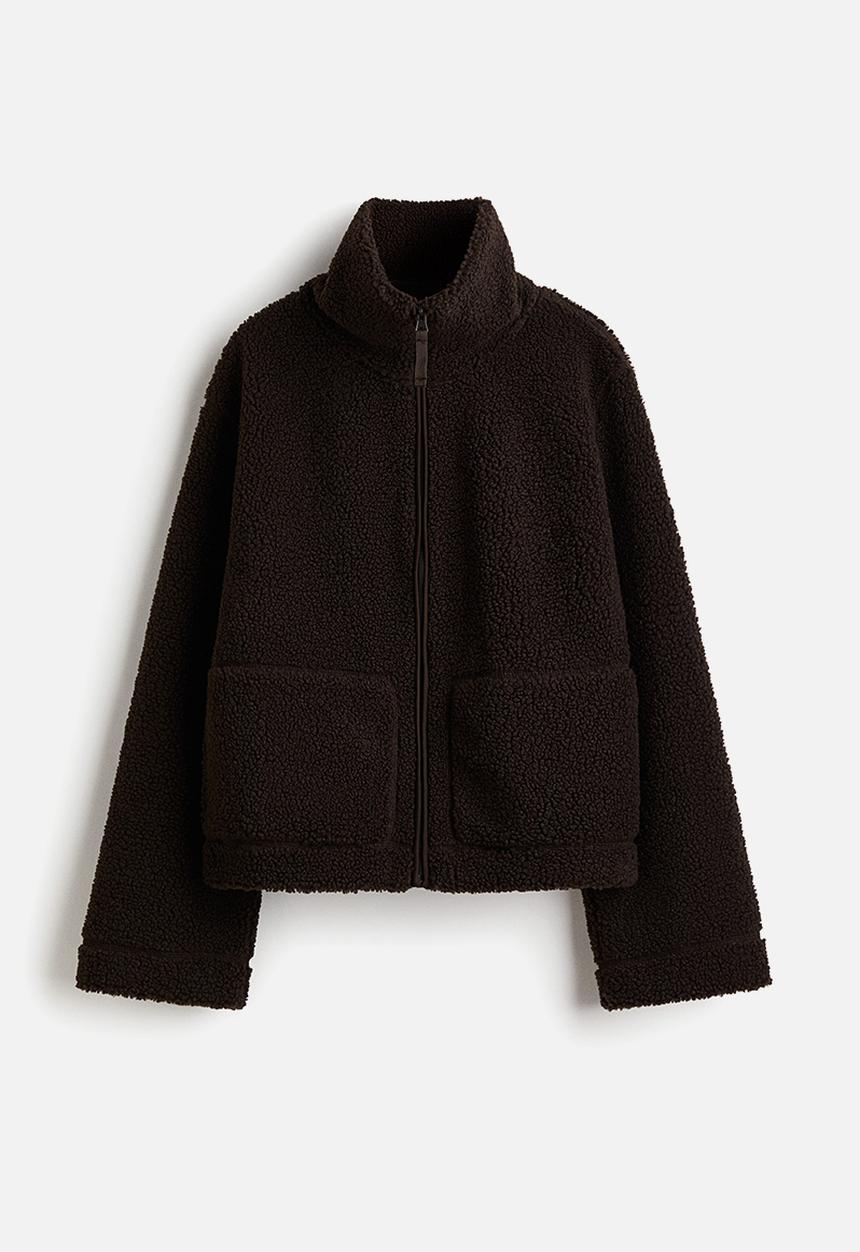 H&M - Teddy jacket - dark brown