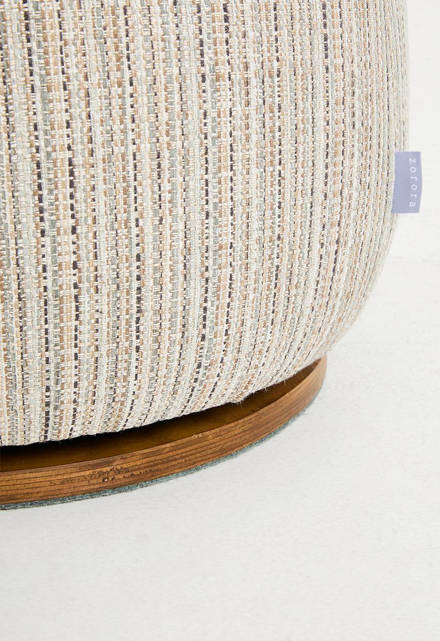 Zorora - Zola Swivel Ottoman - Hydrangea