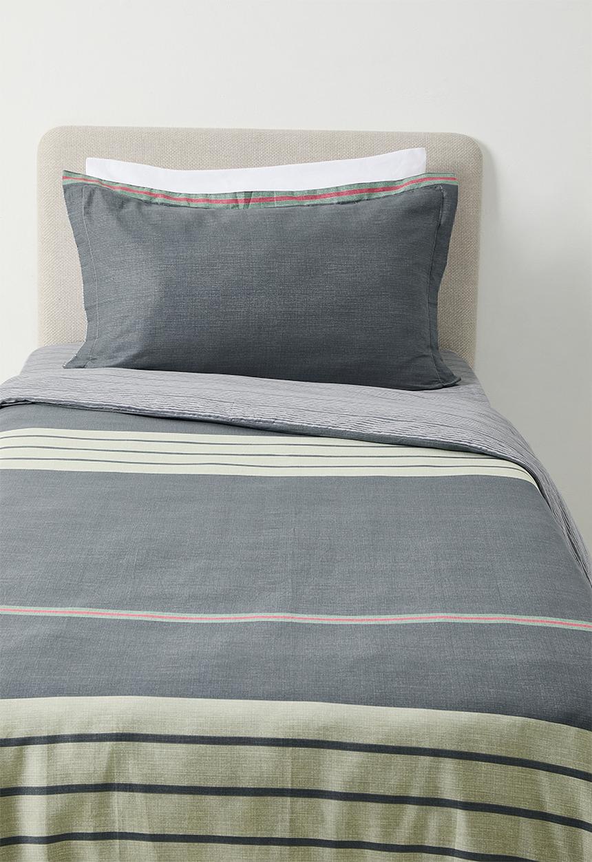 Pop Candy - 200TC striped duvet set - dark grey