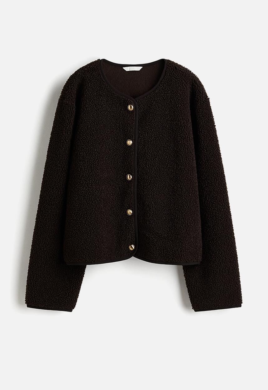 H&M - Teddy jacket - dark brown