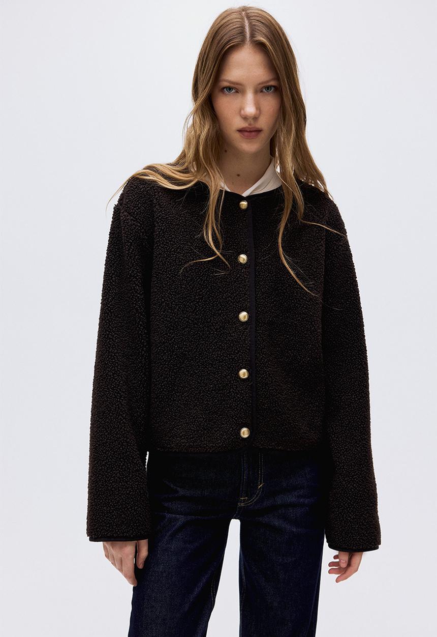 H&M - Teddy jacket - dark brown