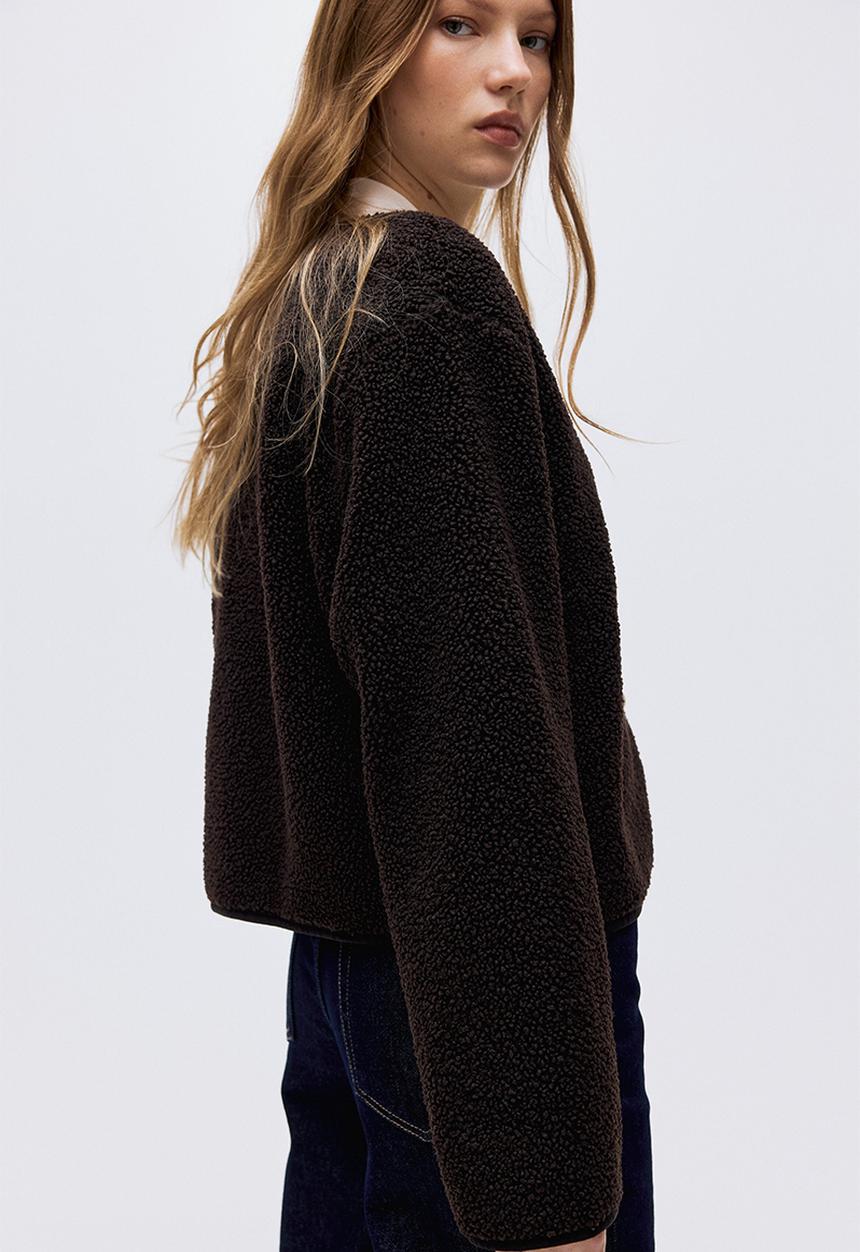 H&M - Teddy jacket - dark brown