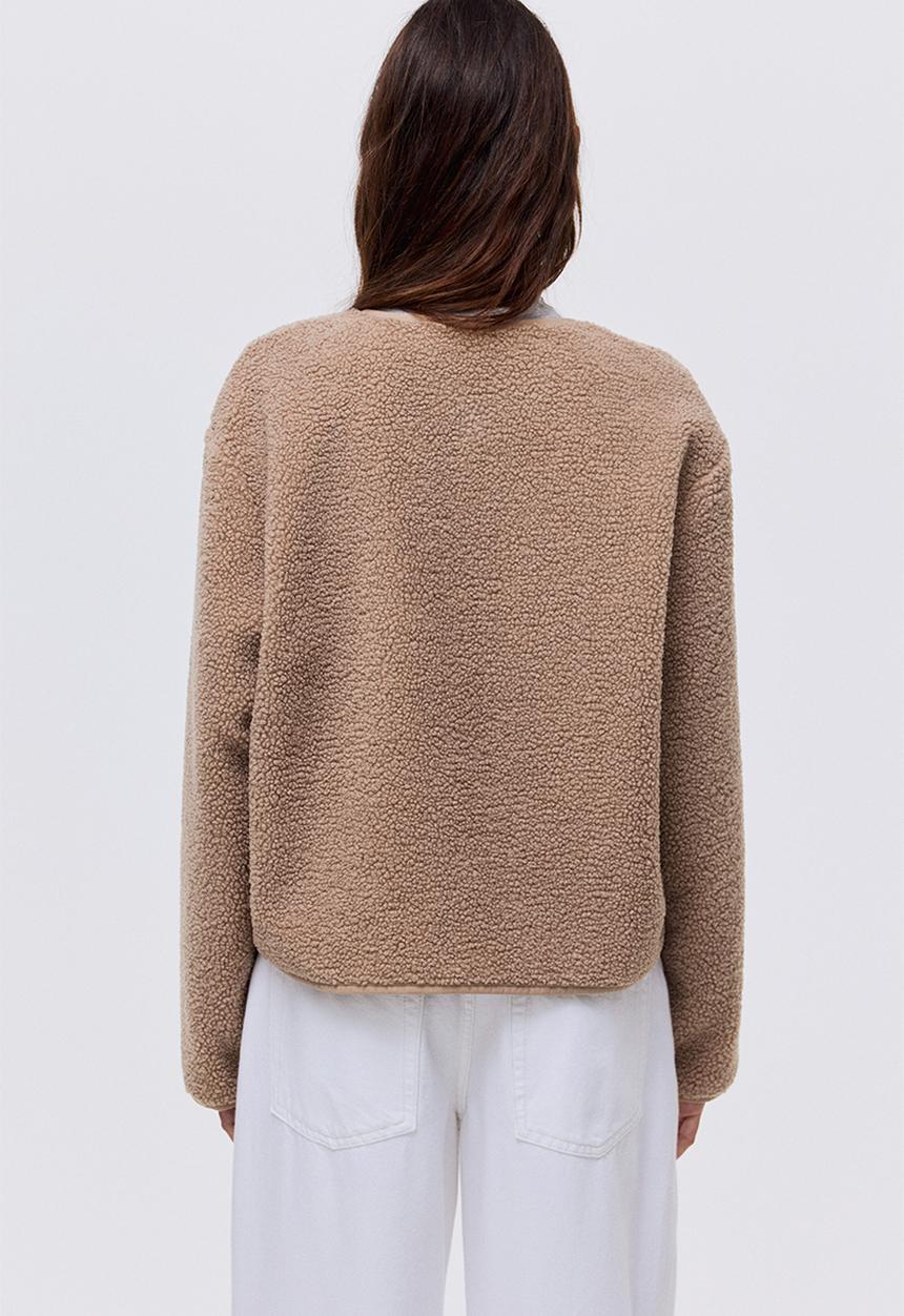 H&M - Teddy jacket - dusty beige