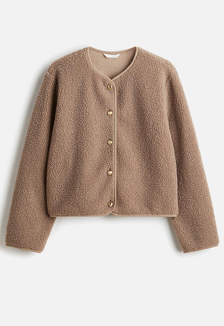 H&M - Teddy jacket - dusty beige