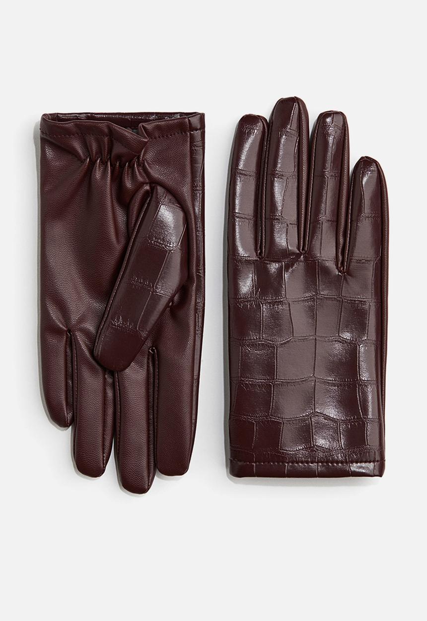 H&M - Gloves - burgundy