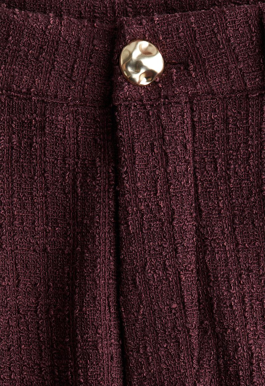 H&M - Boucl trousers - burgundy