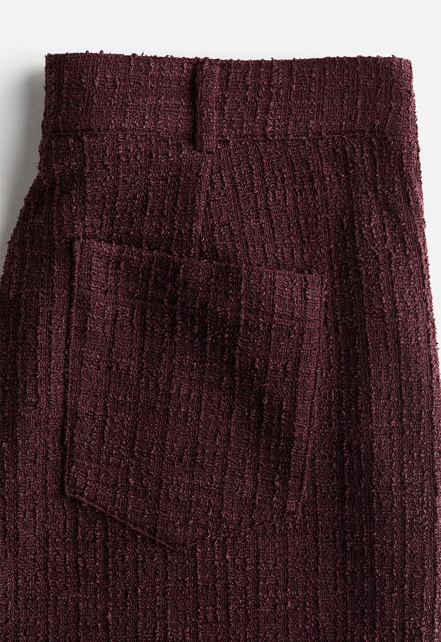 H&M - Boucl trousers - burgundy