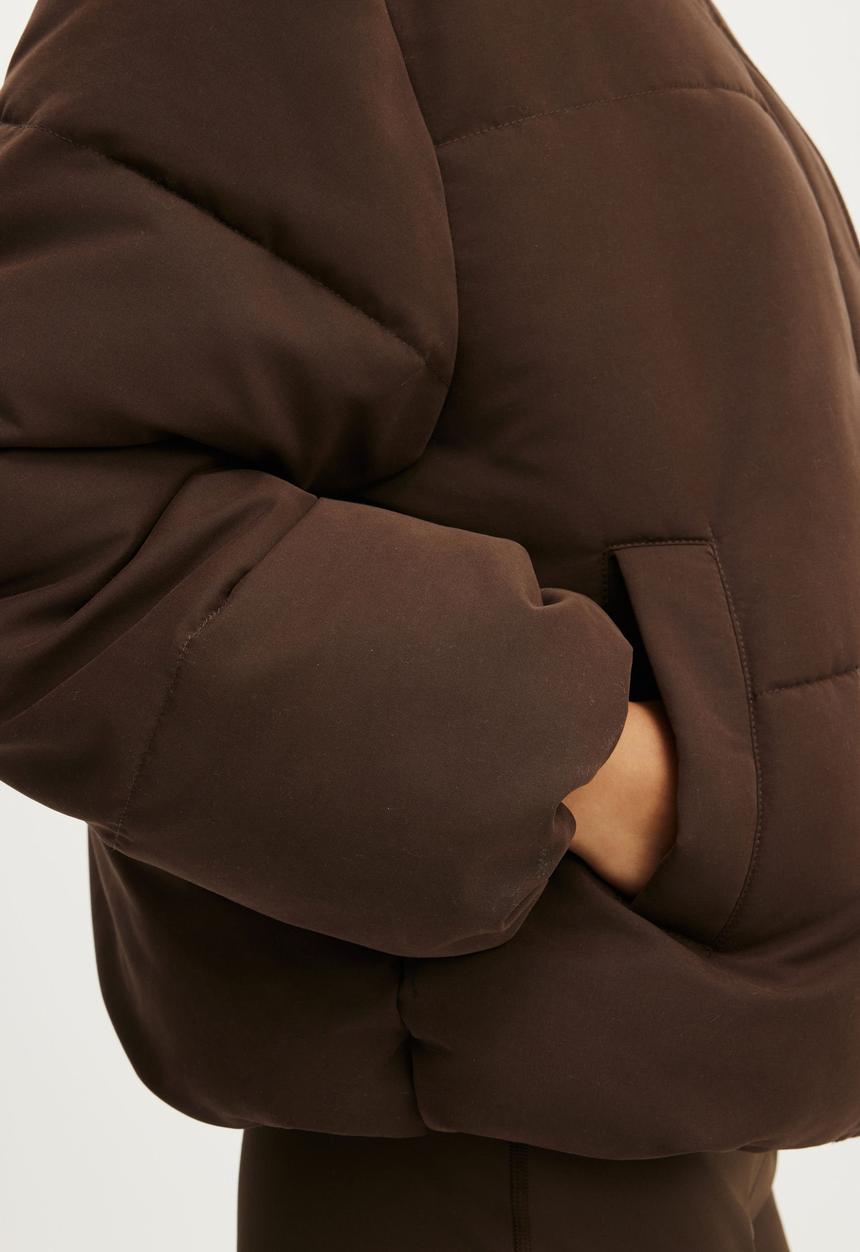 Cotton On - The Mother Puffer Soft Touch Jacket - French Roast