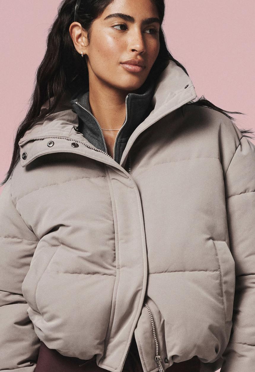 Cotton On - The Mother Puffer Soft Touch Jacket - Desert Grey