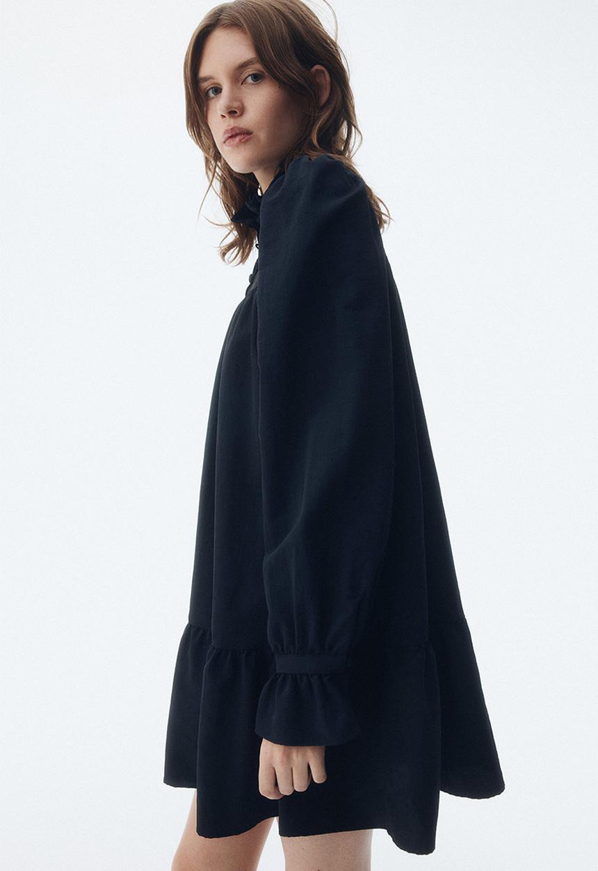 H&M - Frill-collared dress - black