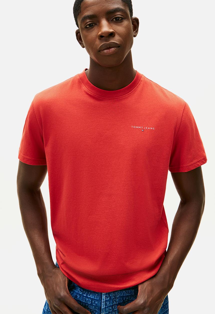 Tommy Hilfiger - Tjm Slim Linear Ss Tee 2Pck Ext - Dark Night Navy / Terracota Red