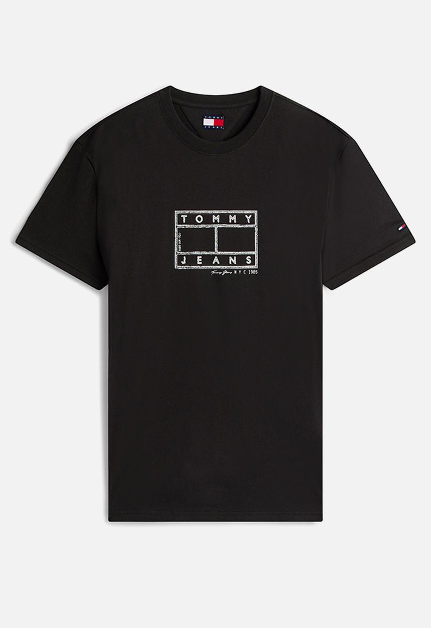 Tommy Hilfiger - Tjm Reg Center Flag Ss Tee - Black