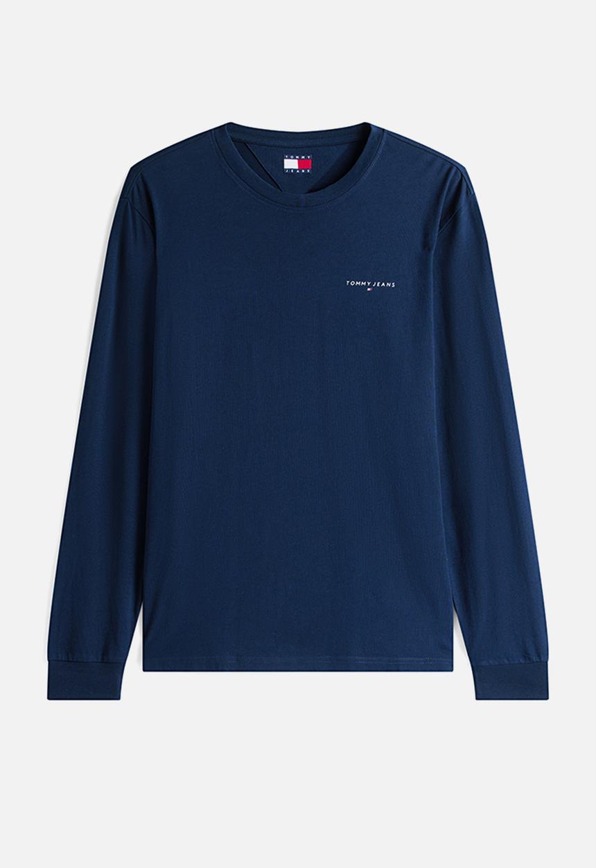 Tommy Hilfiger - Tjm Slim Chest Linear Ls Tee Ext - Dark Night Navy