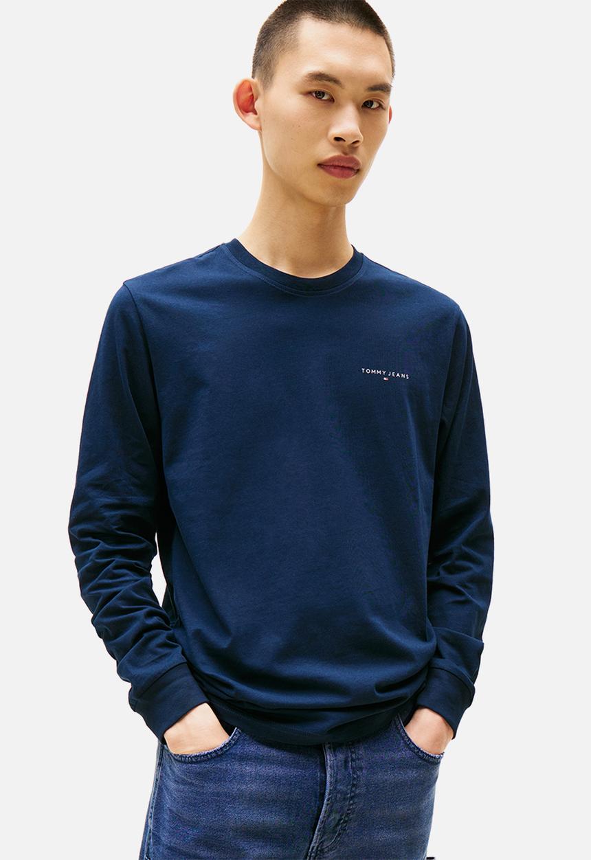 Tommy Hilfiger - Tjm Slim Chest Linear Ls Tee Ext - Dark Night Navy