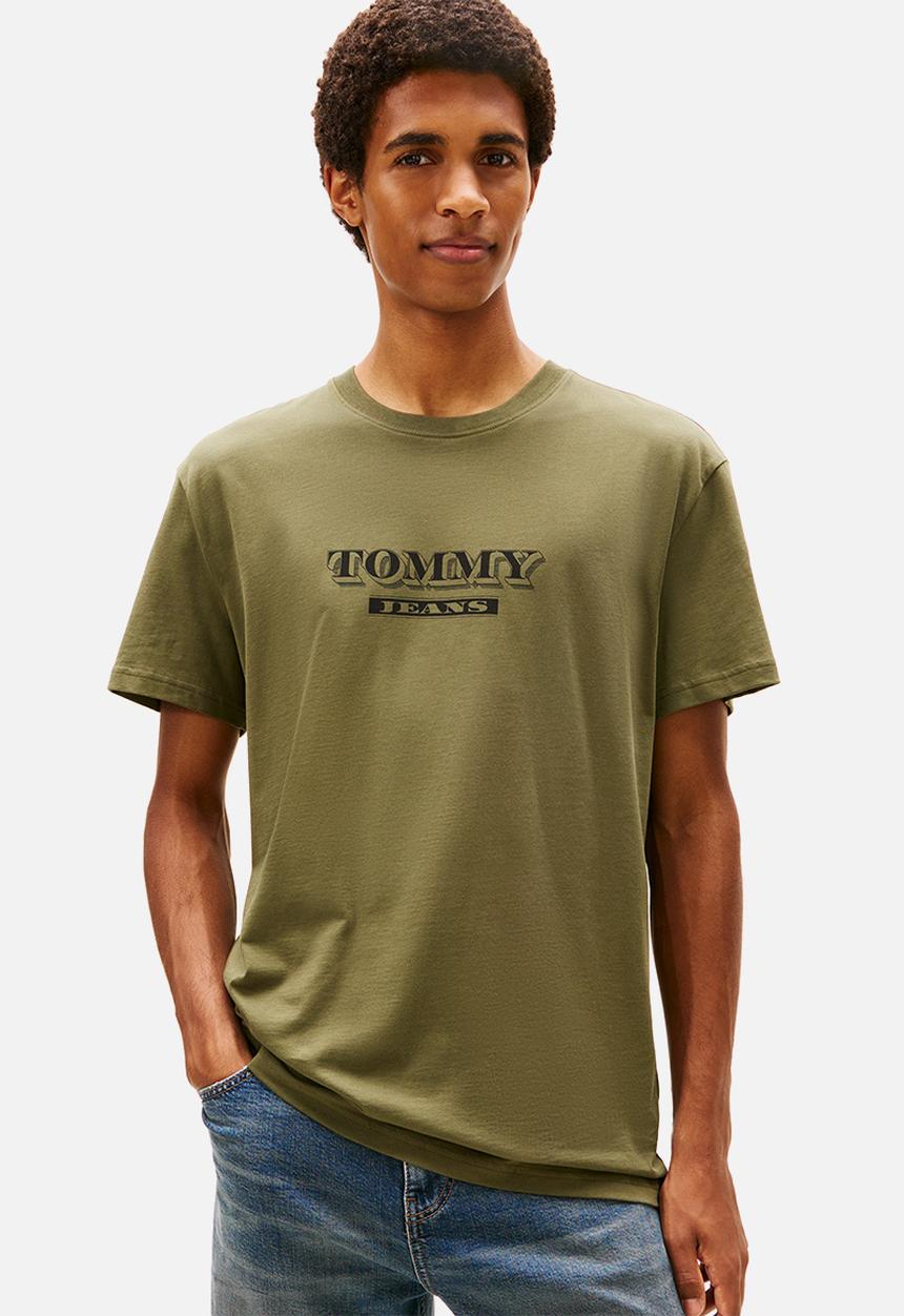 Tommy Hilfiger - Tjm Reg Bills Font Ss Tee Ext - Dark Greenery