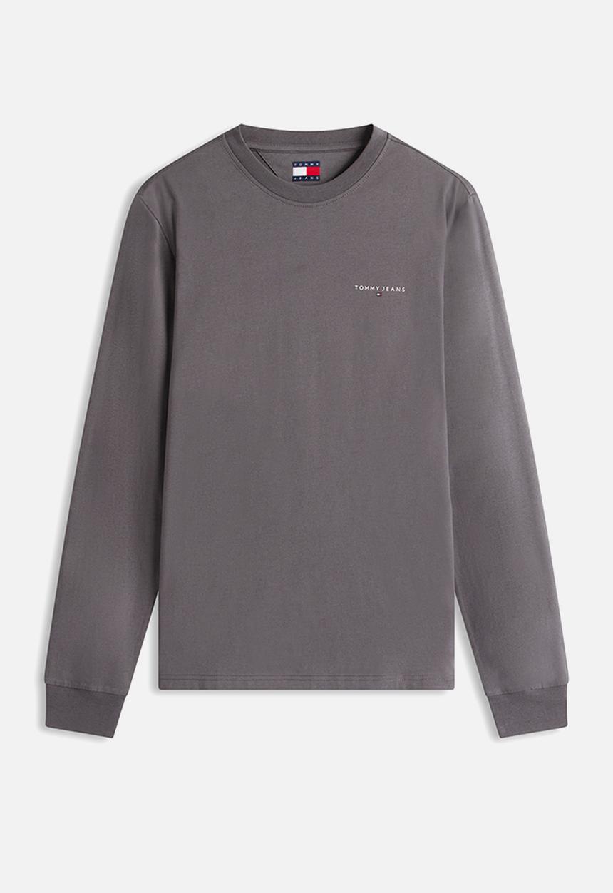 Tommy Hilfiger - Tjm Slim Chest Linear Ls Tee Ext - Washed Black
