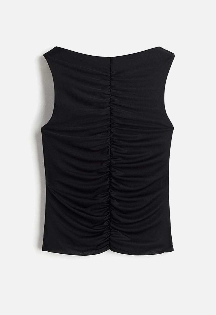 H&M - Ruched top - black