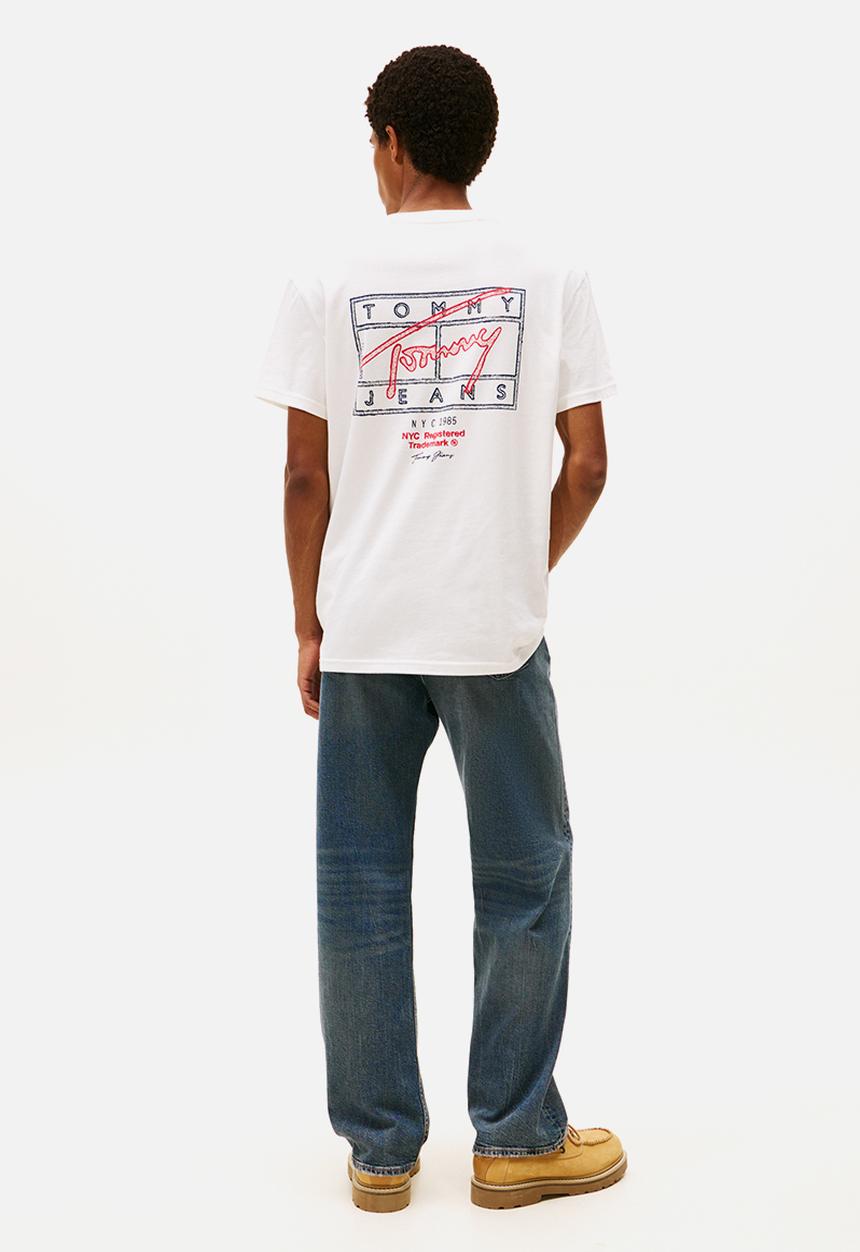 Tommy Hilfiger - Tjm Reg Sign Spray Ss T Ext - Ecru