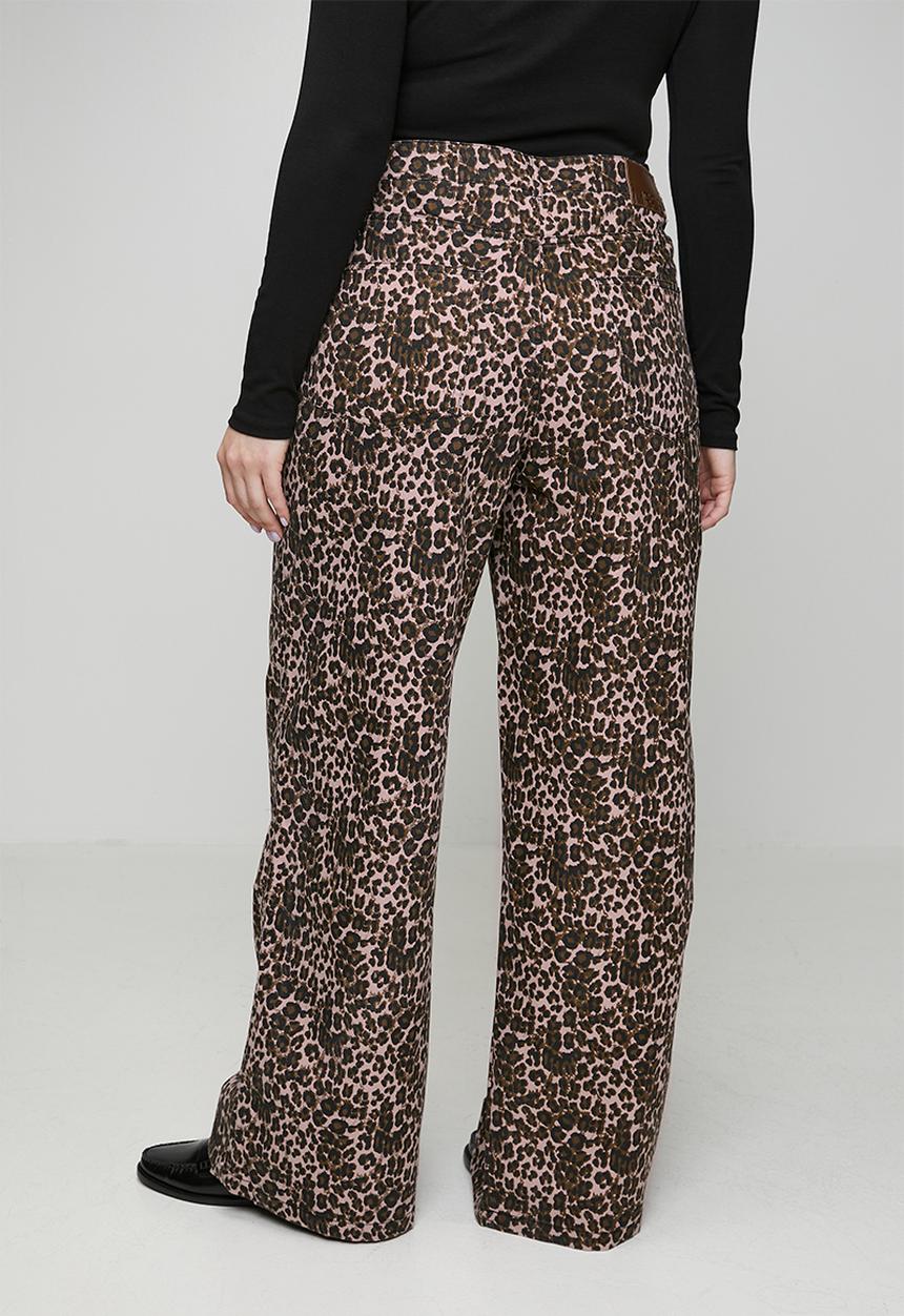 Me&B - Plus Roxy Wide Leg Jeans - Pink Animal
