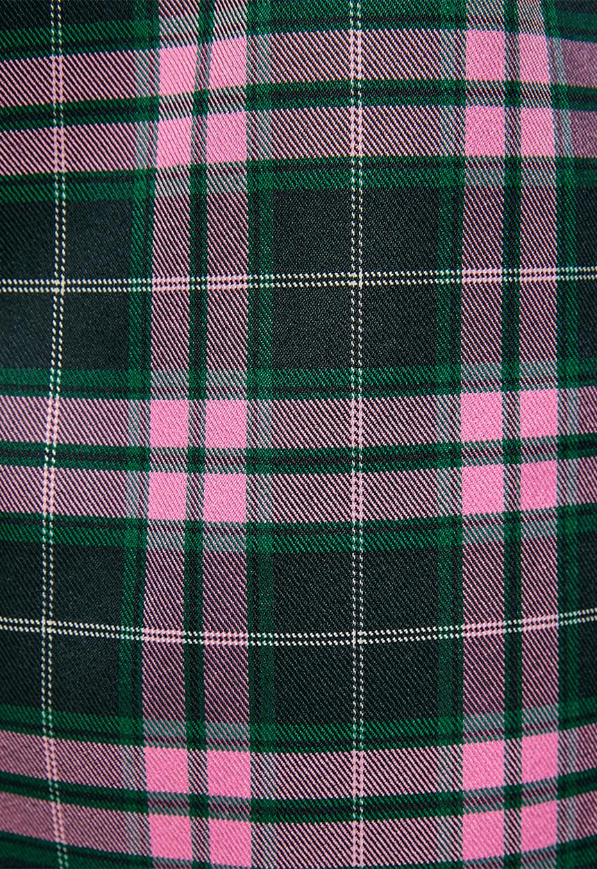 Me&B - Plus Check Straight Leg Trousers - Pink/Green
