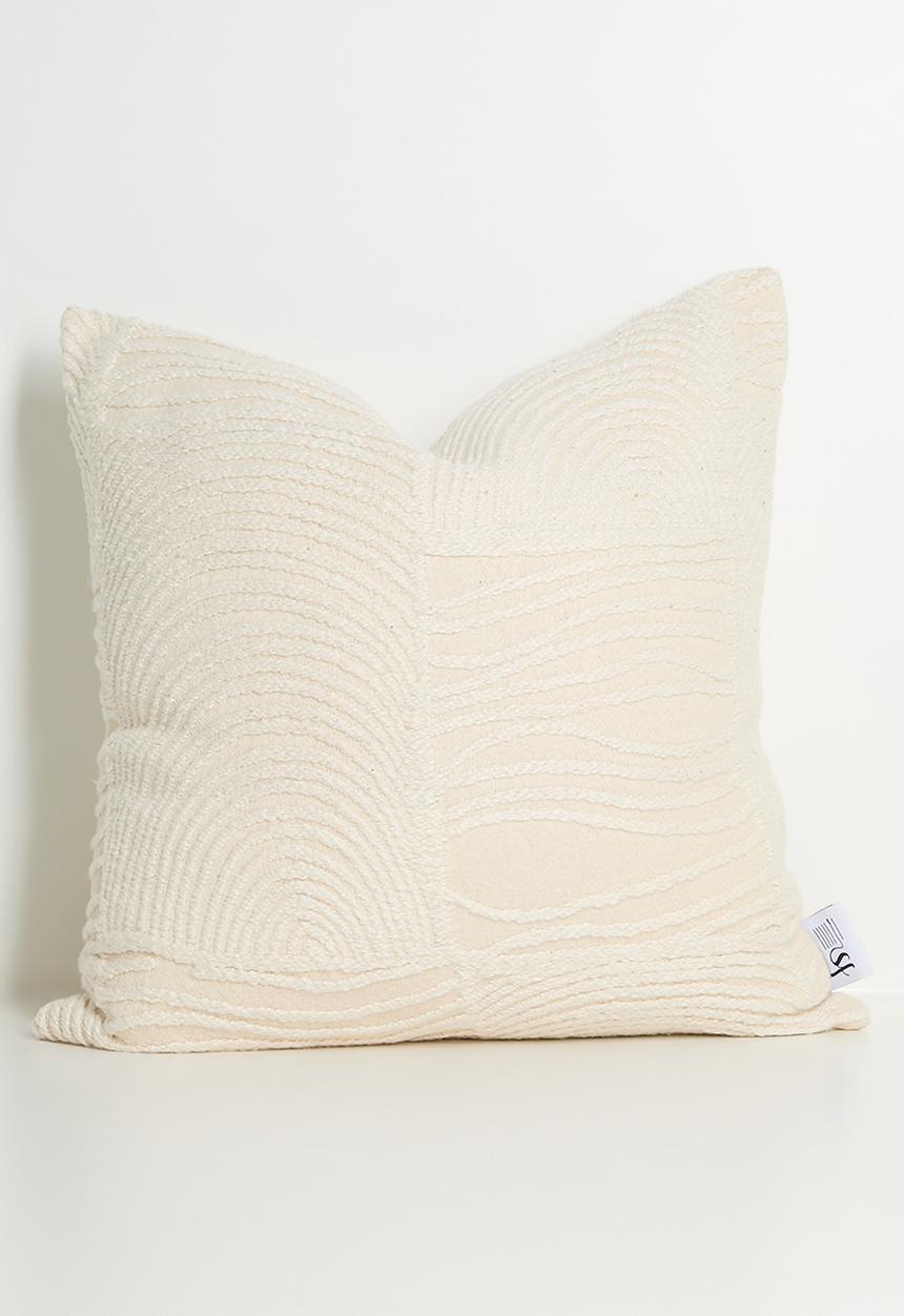 Sixth Floor - Jacquard Woven Cushion Cover - Ecru