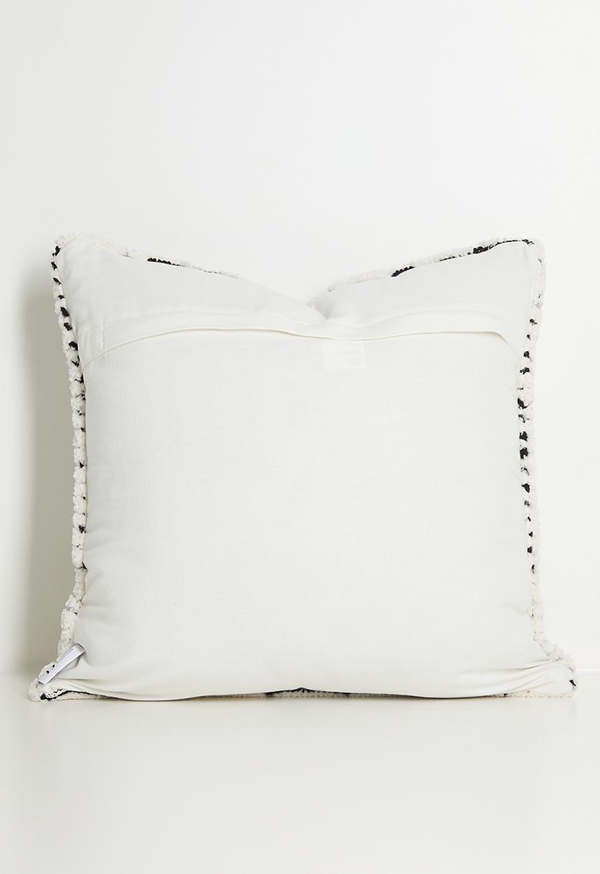 Sixth Floor - Tufted Stripe Woven Cushion Cover - Black & White