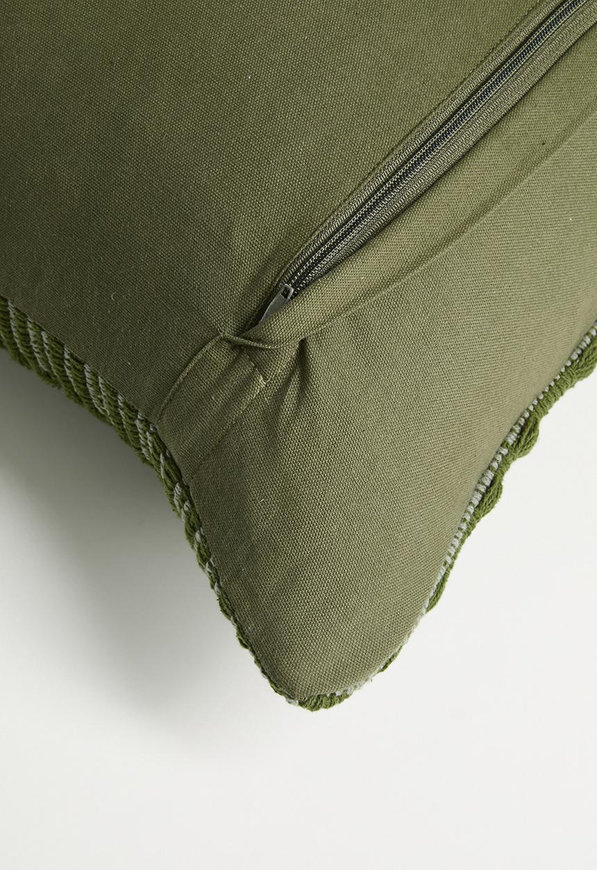 Sixth Floor - Chunky Woven Cushion Cover - Olive
