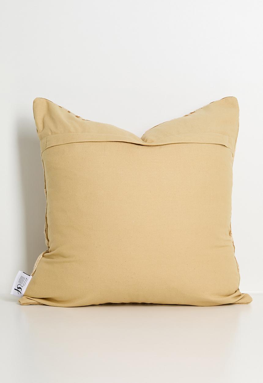 Sixth Floor - Embroidered Velvet Cushion Cover - Rust