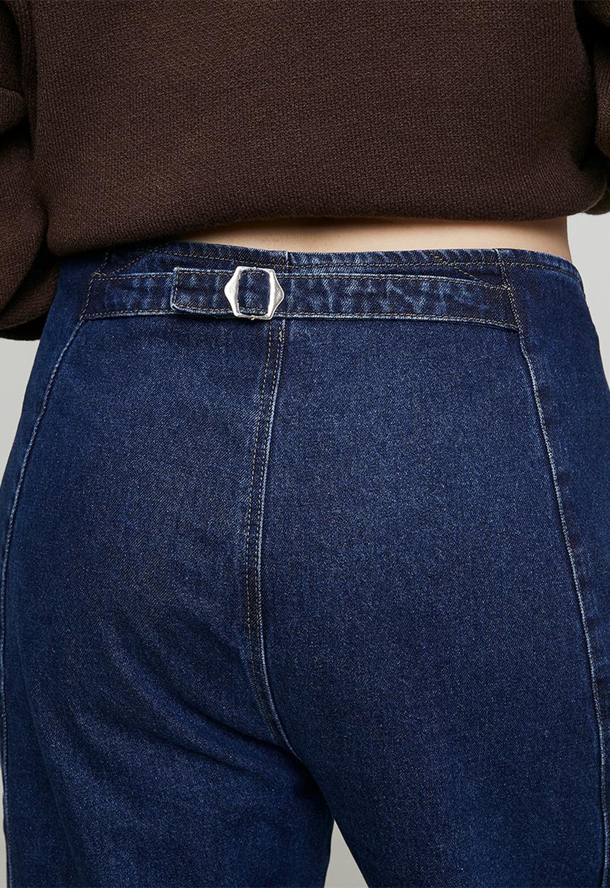 Me&B - Plus Contour Waist Barrel Leg Jeans - Medium Wash