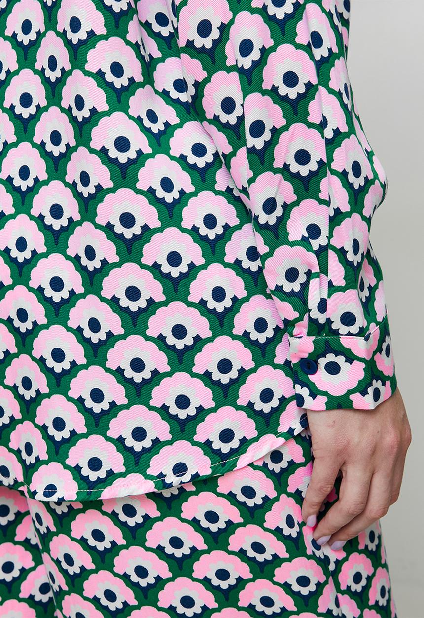 Me&B - Plus Classic Shirt Geo Floral - multi