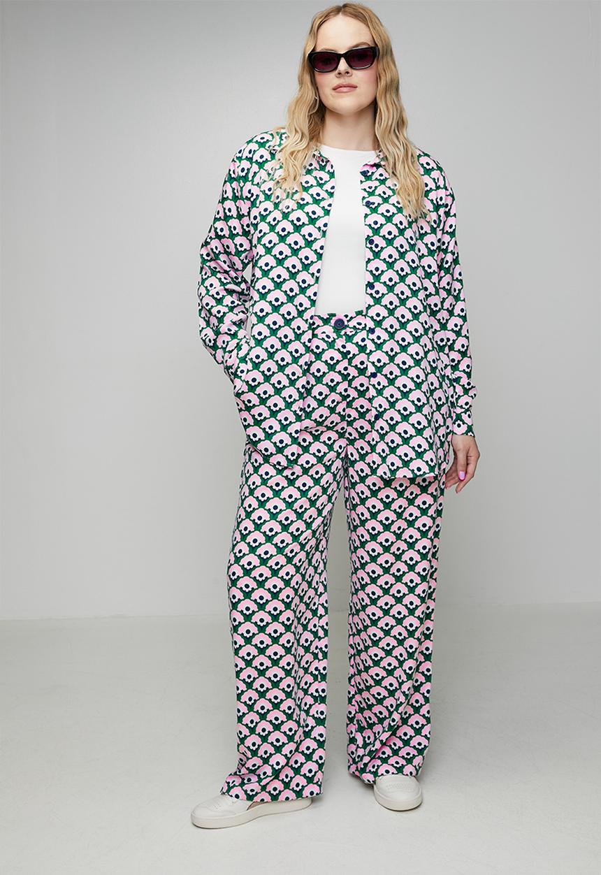 Me&B - Plus Classic Shirt Geo Floral - multi