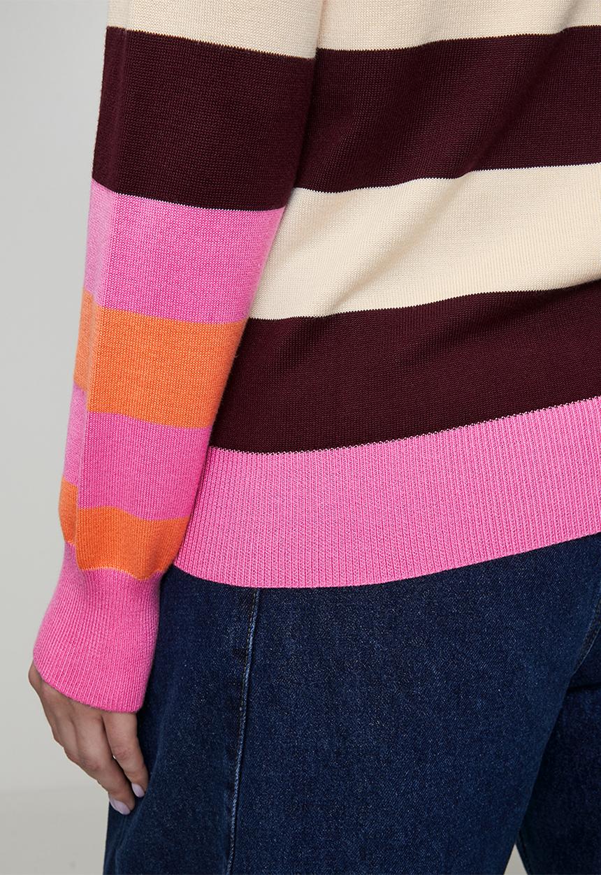 Me&B - Plus Luxe Jumper in Candy Stripe - Multi
