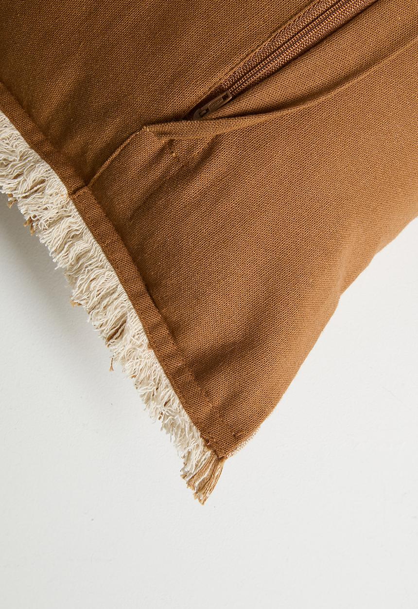 Sixth Floor - Fringe Woven Cushion Cover - Rust