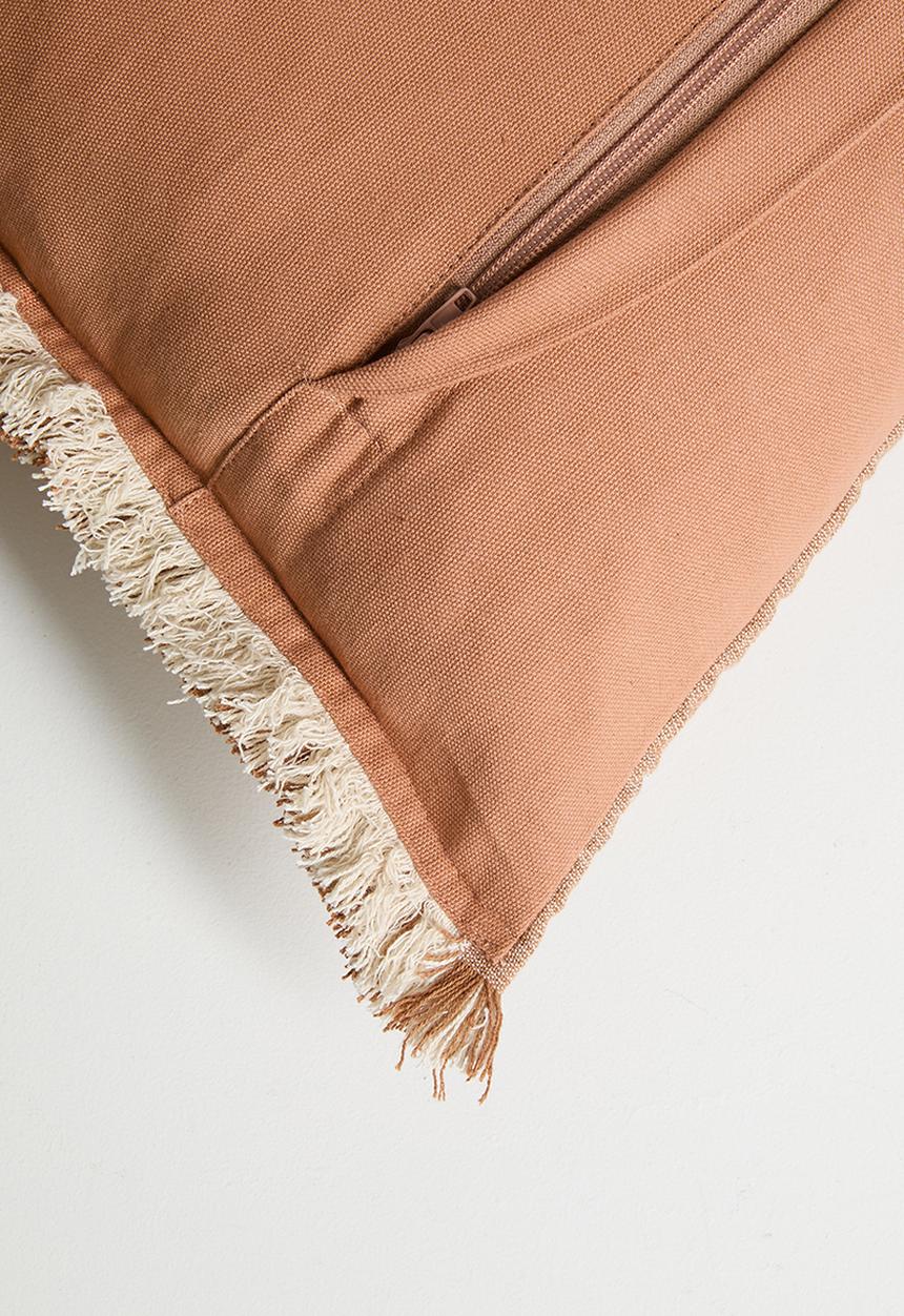 Sixth Floor - Fringe Woven Cushion Cover - Mauve