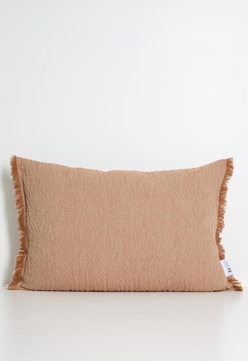 Sixth Floor - Fringe Woven Cushion Cover - Mauve