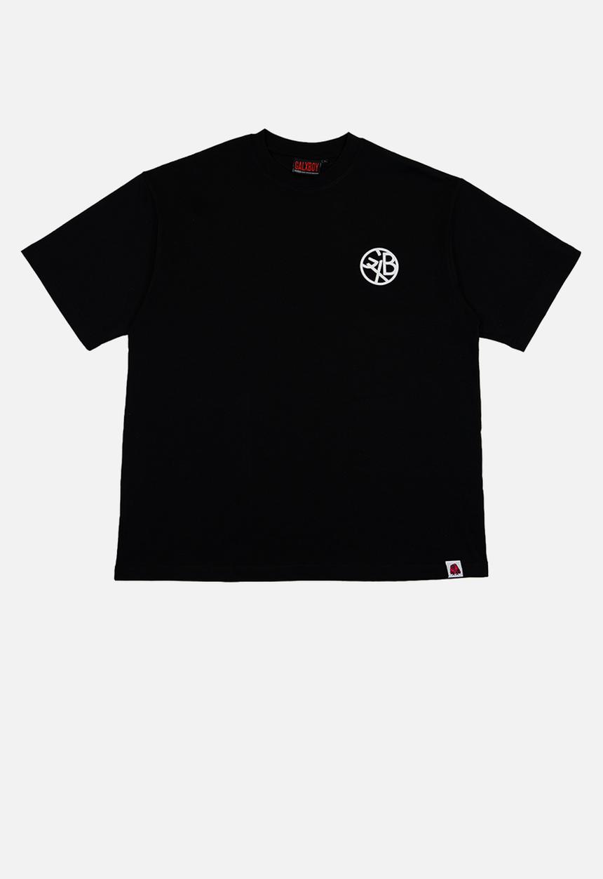 GALXBOY - COIN EMBROIDERY T-SHIRT  - BLACK