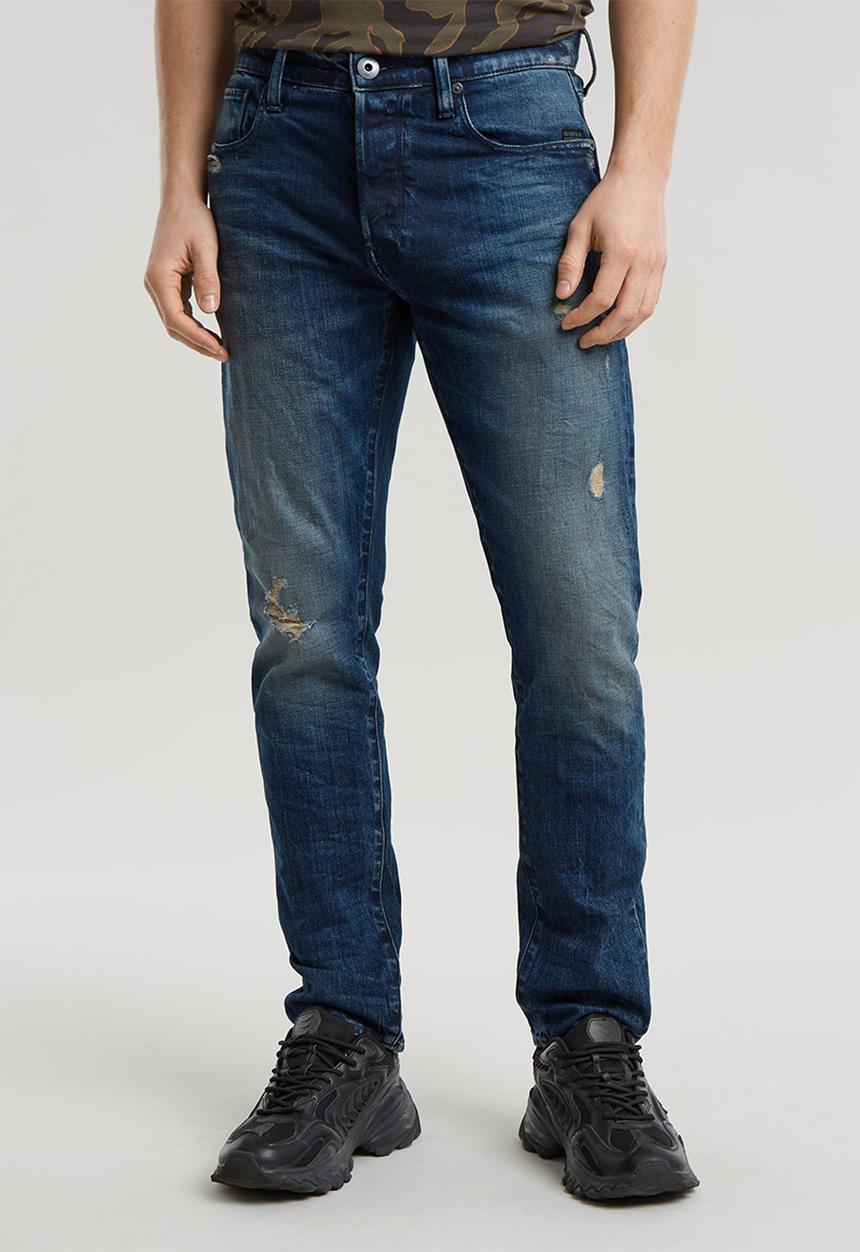 G-STAR - 3301 Slim - worn in mountain dusk destroyed