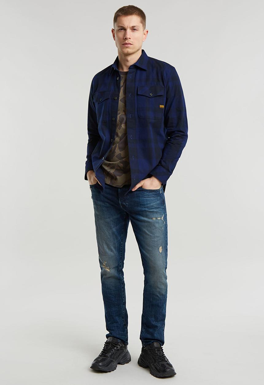 G-STAR - 3301 Slim - worn in mountain dusk destroyed