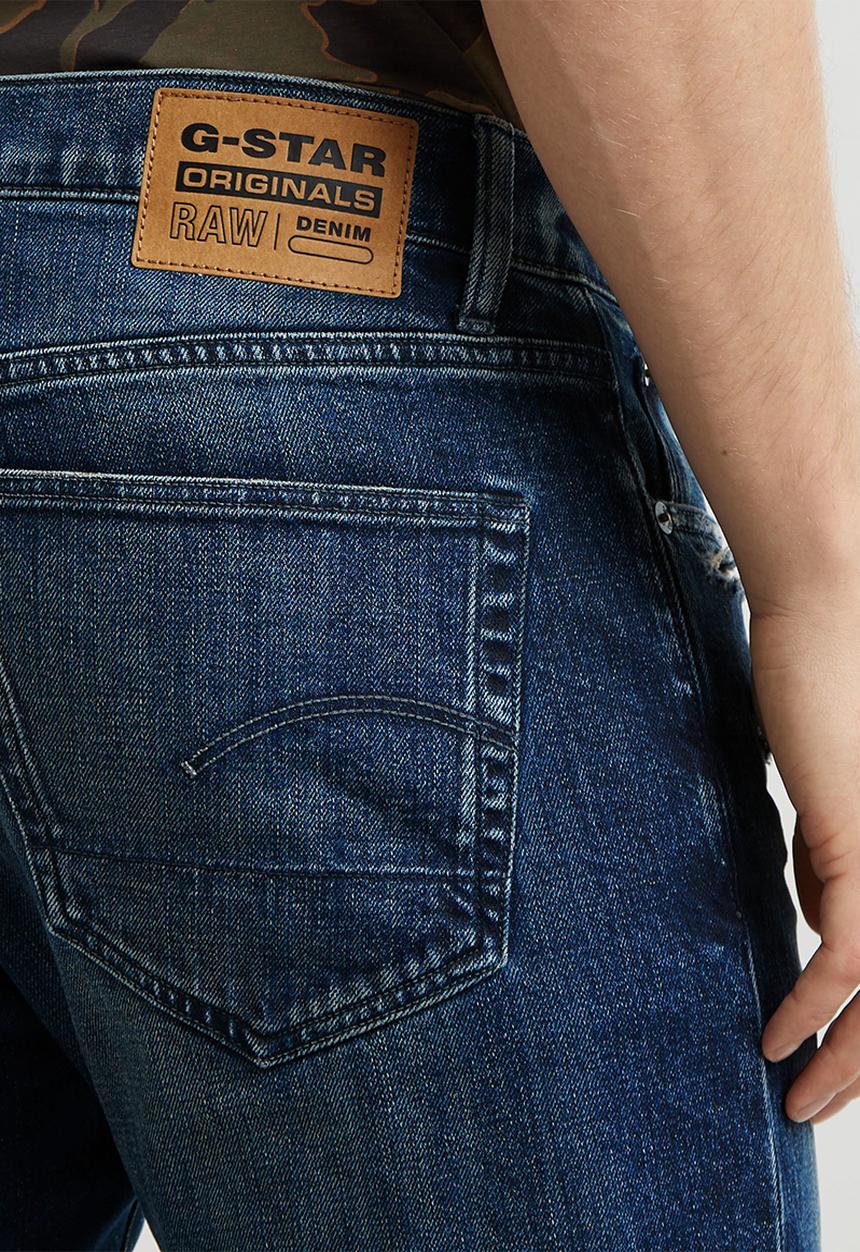 G-STAR - 3301 Slim - worn in mountain dusk destroyed